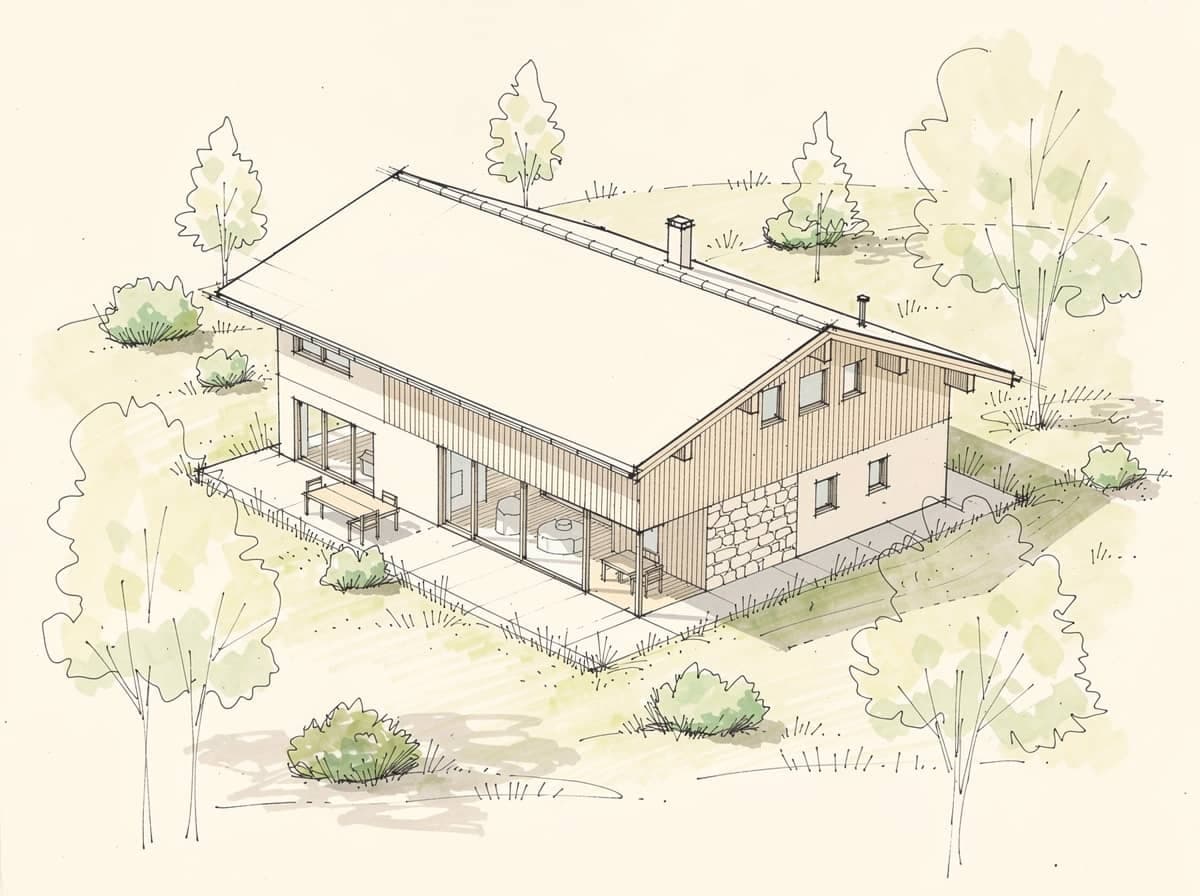 Alpiner Bauernhof elevation